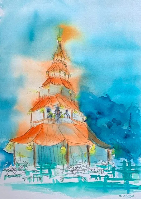 Chinesischer Turm im Englischen Garten  in München 