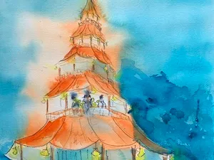 Chinesischer Turm im Englischen Garten  in München 