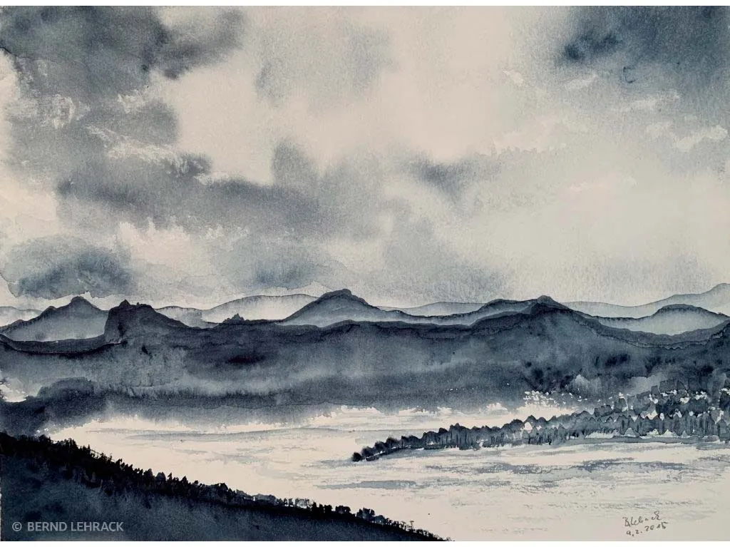 Monochromes Aquarell